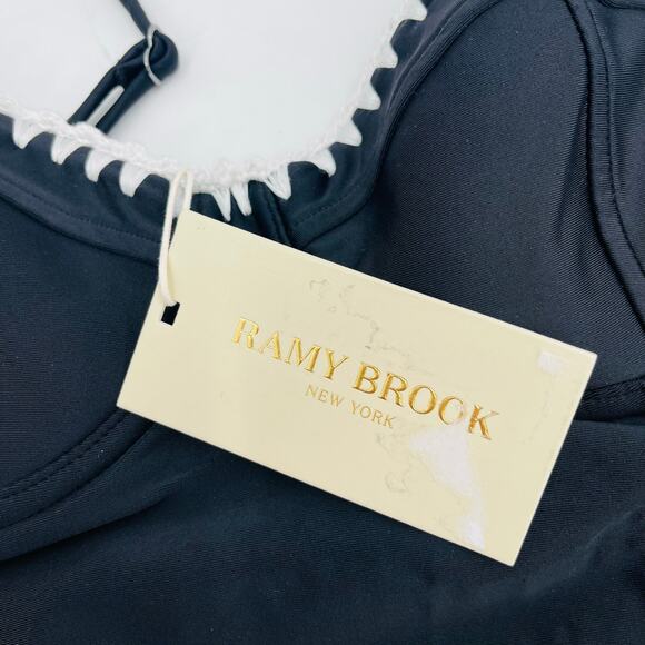 RAMY BROOK Addisyn Swimsuit Size Extra Small One Piece NWT Black White Designer - Picture 5 of 16